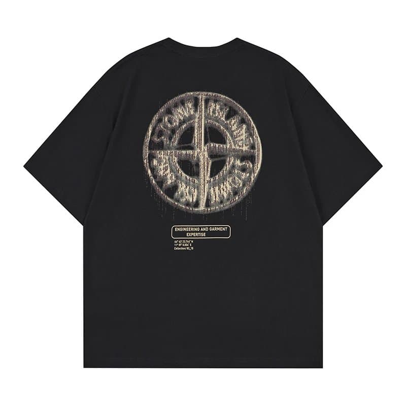 Stone Island T-Shirt Compass Logo Print